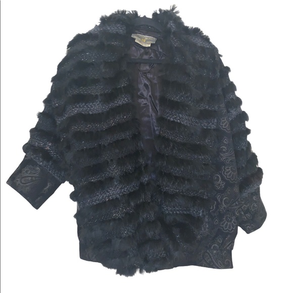 Vintage Marilyn Blumer Rabbit Fur & Leather Coat - Picture 8 of 8